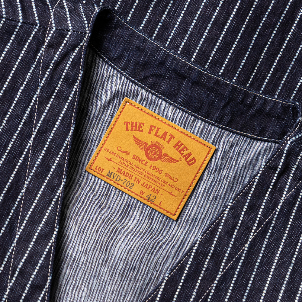 Жилет The Flat Head FN-MVD-702 Wabash Denim 10oz Work Vest Indigo